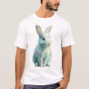 Iridescent Pastel Watercolor Artistic Rabbit Men T-Shirt
