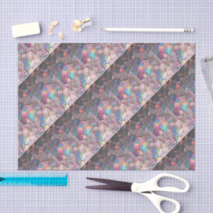 Iridescent Pearlized Faux Rose Gold Decoupage  Tissue Paper