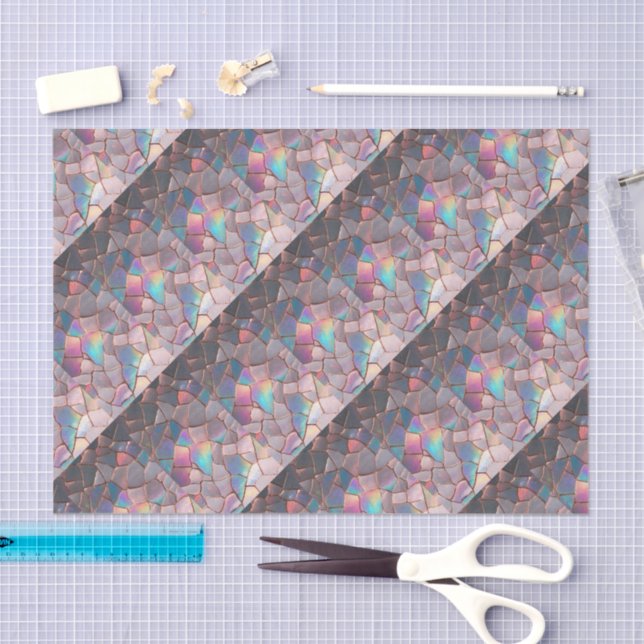 Iridescent Pearlized Faux Rose Gold Decoupage  Tissue Paper (Craft)