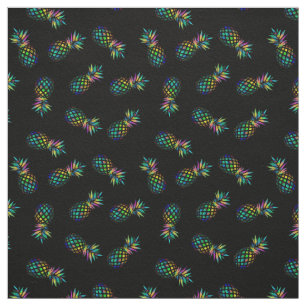 Iridescent pineapples fabric