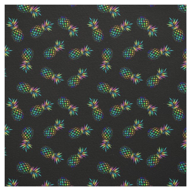 Iridescent Pineapples Fabric (Swatch)