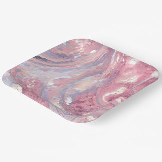 Iridescent Pink and Purple Paper Plate