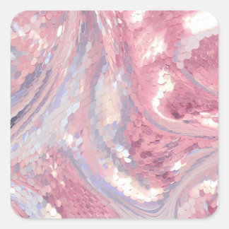 Iridescent Pink and Purple Square Sticker