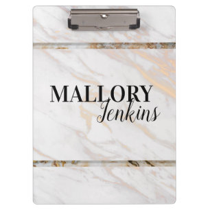 Iridescent Pink Marble Clipboard