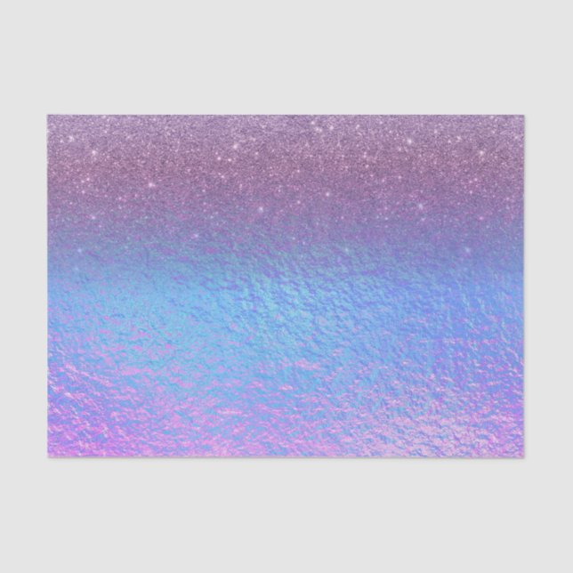 Iridescent Purple Fading Glitter Tissue Paper (Front)