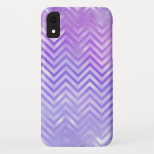 Iridescent Purple Zig Zag Pattern Case-Mate iPhone Case