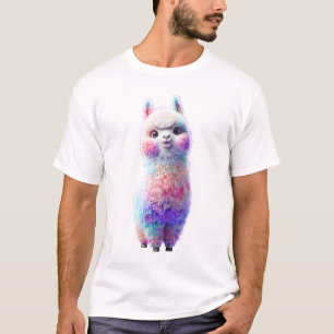 Iridescent Rainbow Pastel Fluffy Alpaca Men T-Shirt