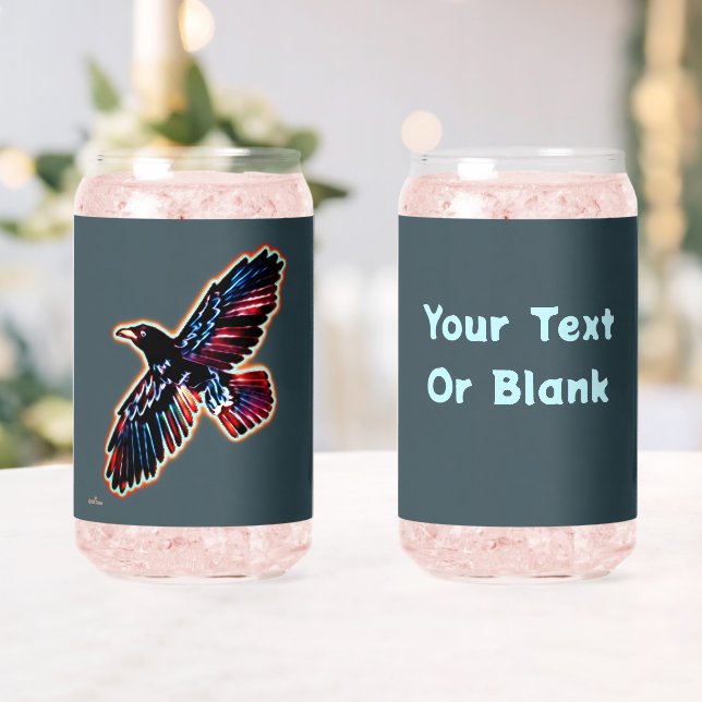 Iridescent Raven Can Glass (Insitu (Wedding))