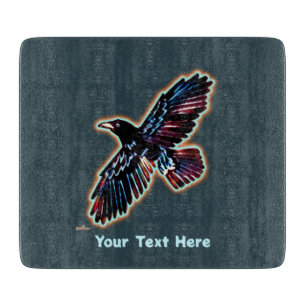 Iridescent Raven Cutting Board