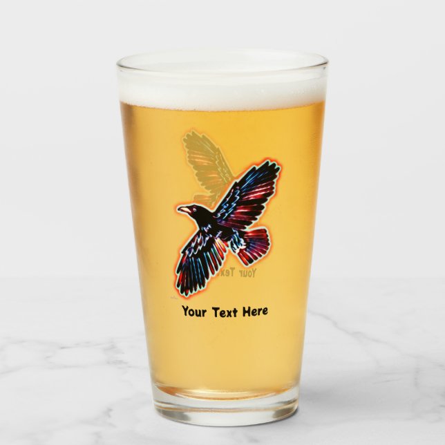 Iridescent Raven Glass (Front Filled)