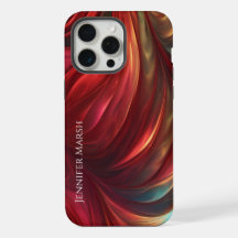 Iridescent Red Abstract Swirl