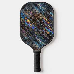 Iridescent Shapes Pattern Pickleball Paddle
