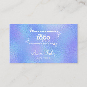 Iridescent Shimmer Elegant Logo Business Card