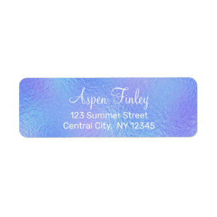 Iridescent Shimmer Elegant Return Address Labels