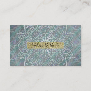 Iridescent Shimmer Mandala Boho Chic Business Card
