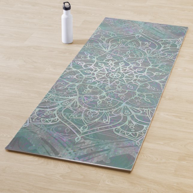 Iridescent Shimmer Mandala Boho Chic Gym Yoga Mat (In Situ)