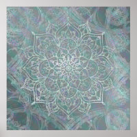 Iridescent Shimmer Mandala Boho Chic