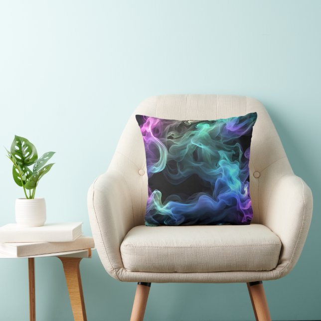 Iridescent Smoke On Black Cushion (Chair)
