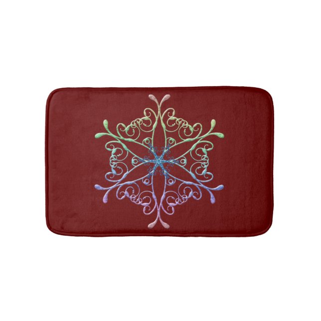 Iridescent Snowflake Bath Mat (Front)