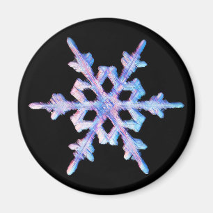 Iridescent snowflake magnet