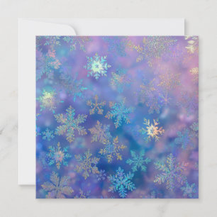 Iridescent snowflakes card
