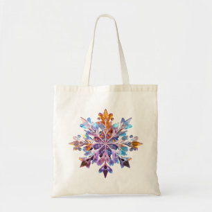 "Iridescent Snowflakes Tote Bag