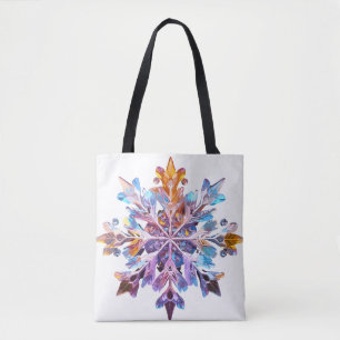 Iridescent Snowflakes Tote Bag