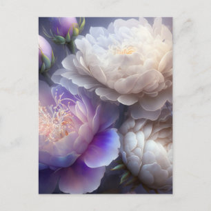Iridescent Soft Focus Light Spectrum Flower Bunch Postcard