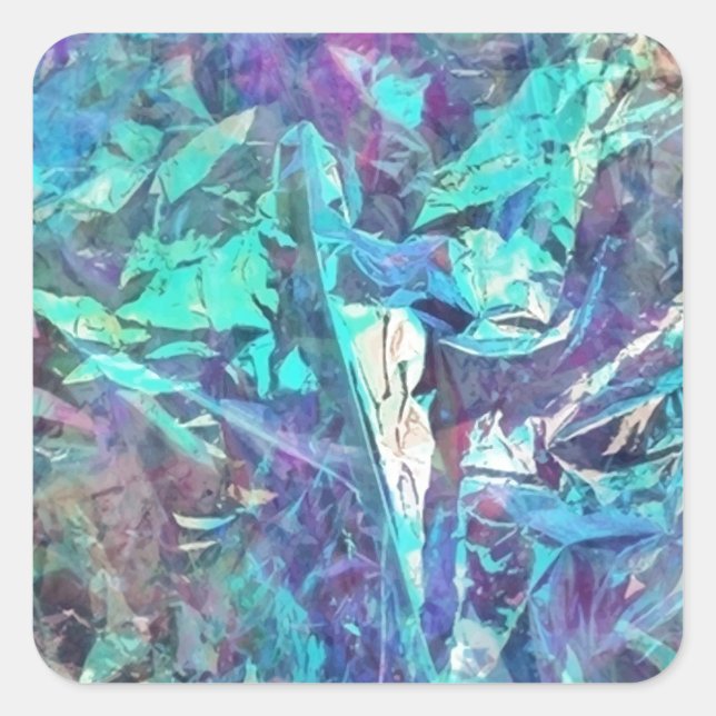 iridescent square sticker (Front)