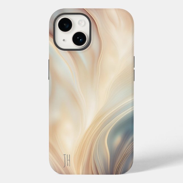 Iridescent Tan and Smoke Blue Case-Mate iPhone Case (Back)