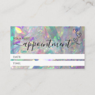 Iridescent Tinsel Modern Business Appointment Card