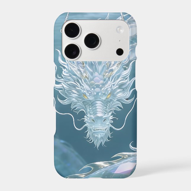 Iridescent Water Dragon Art Fantasy Dragon Design  (Back)