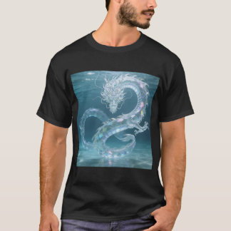 Iridescent Water Dragon Art Fantasy Dragon Design T-Shirt