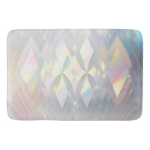 Iridescent White Diamond Pattern