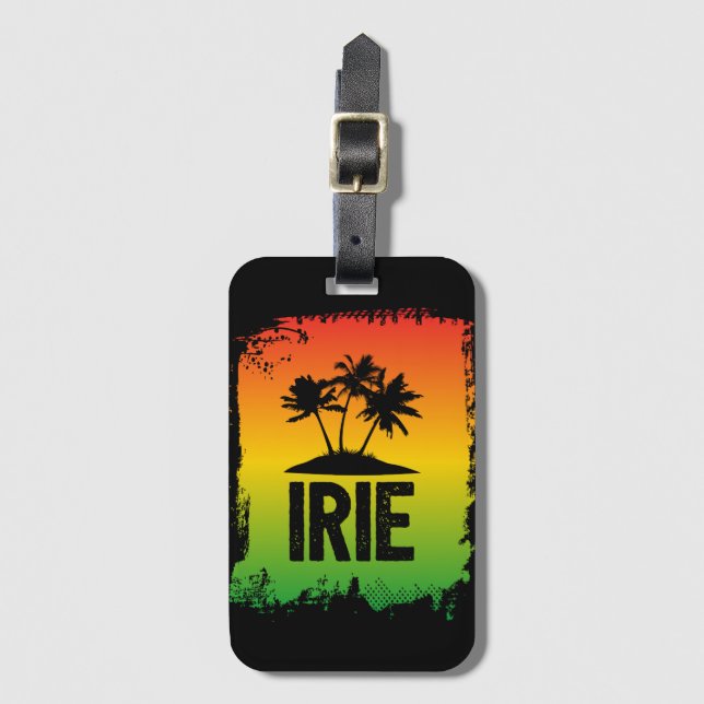 IRIE Jamaican Patwah Hello Tropical Luggage Tag (Front Vertical)