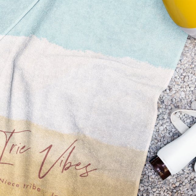 Irie Vibes | Ombre Beach Sun & Sand Monogram Towel (Creator Uploaded)
