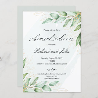 IRINA Rehearsal Dinner Invitation Template, Green