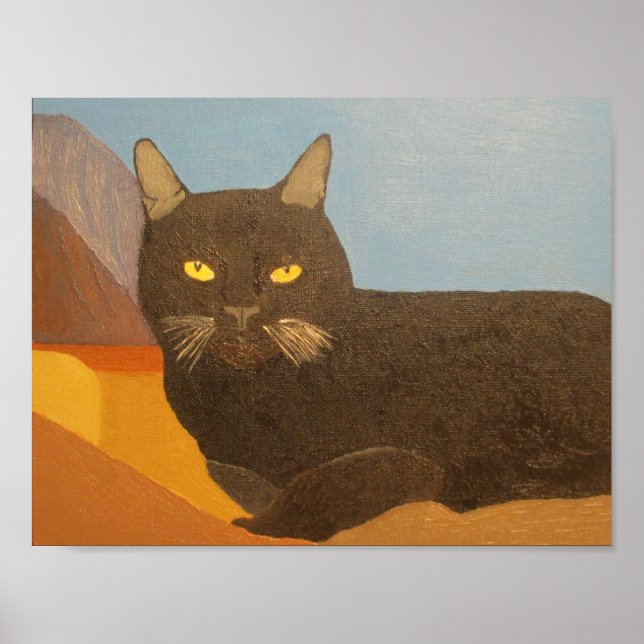 Irina The Cat And The San Bernardino Mountains Poster (Front)