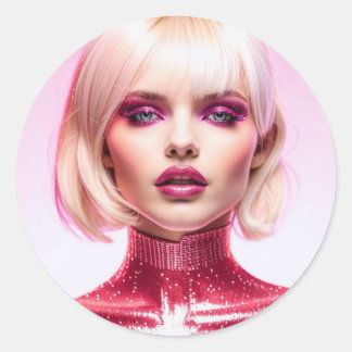 irinakrommdesign classic round sticker