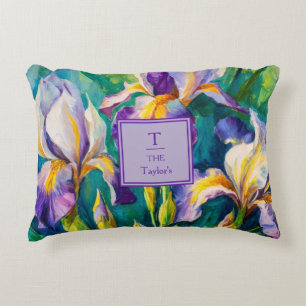 Iris accent pillow