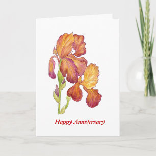 Iris Anniversary Card
