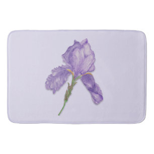 Iris, Bearded Purple Iris Bath Mat