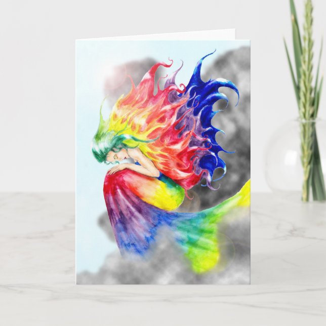 'Iris' Blank Greeting Card (Front)