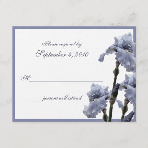 Iris Bouquet/ Blue RSVP Card