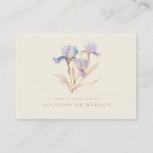 Iris Bridal Shower Registry Enclosure Card
