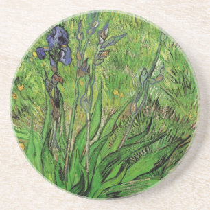 Iris by Vincent van Gogh, Vintage Garden Fine Art Coaster