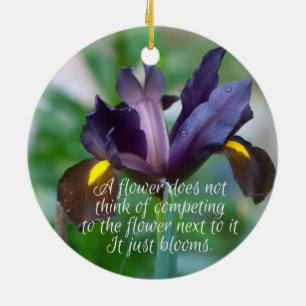 Iris Ceramic Tree Decoration
