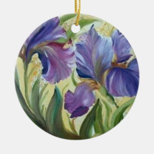 Iris Ceramic Tree Decoration