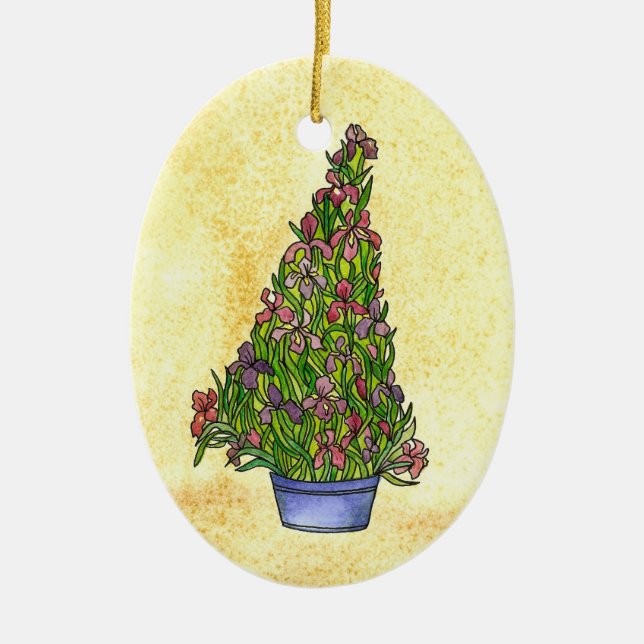 Iris Christmas Tree Ornament (Front)