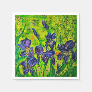 Iris cocktail napkin